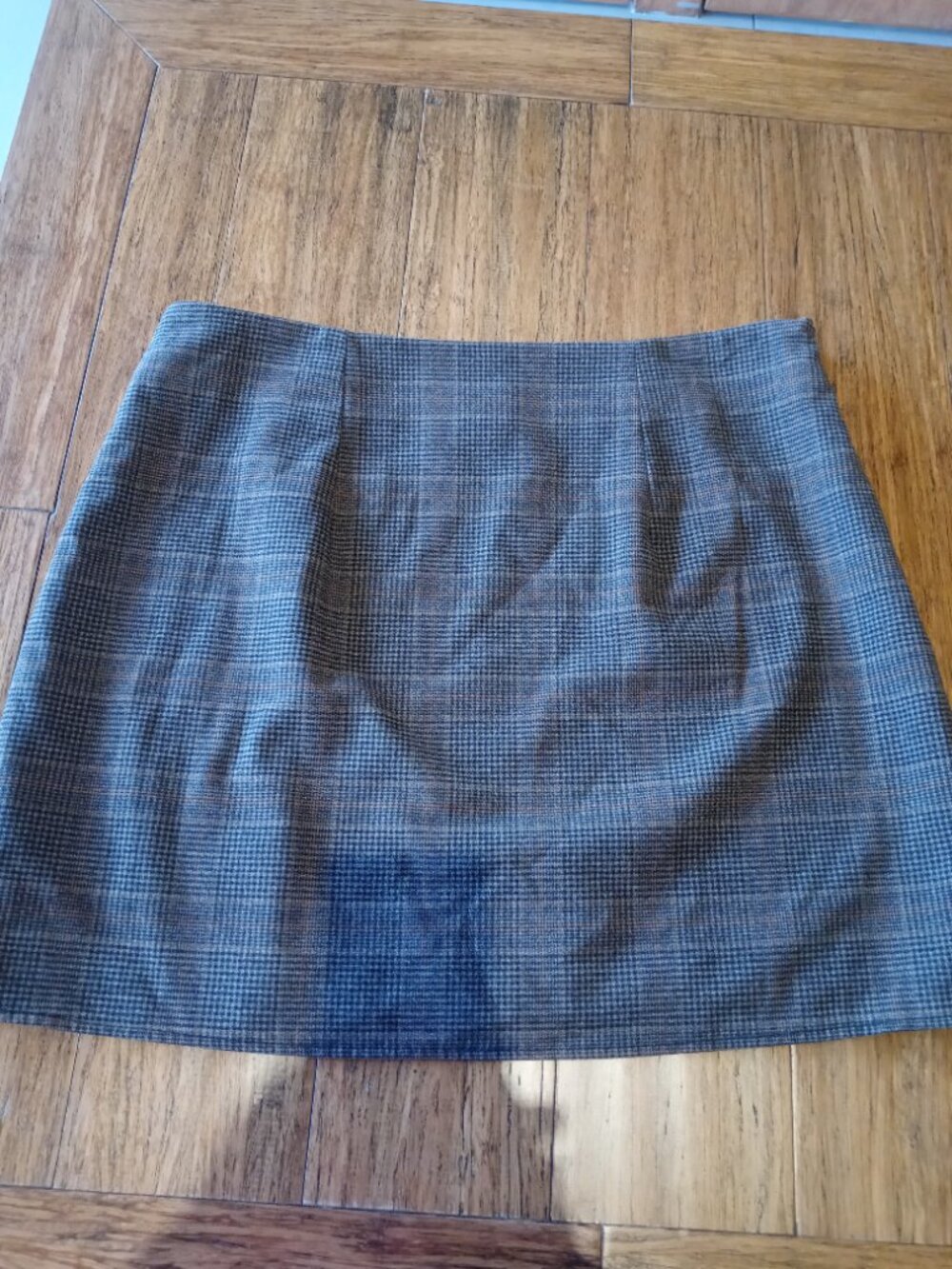 OLD NAVY heritage mini skirt in brown check (L) - Picture 14 of 14